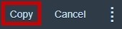 Image showing copy button in the right corner