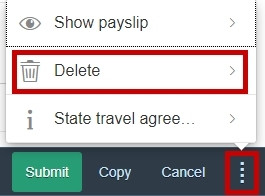 Image showing delete button that appears when clicking on the four vertical dots